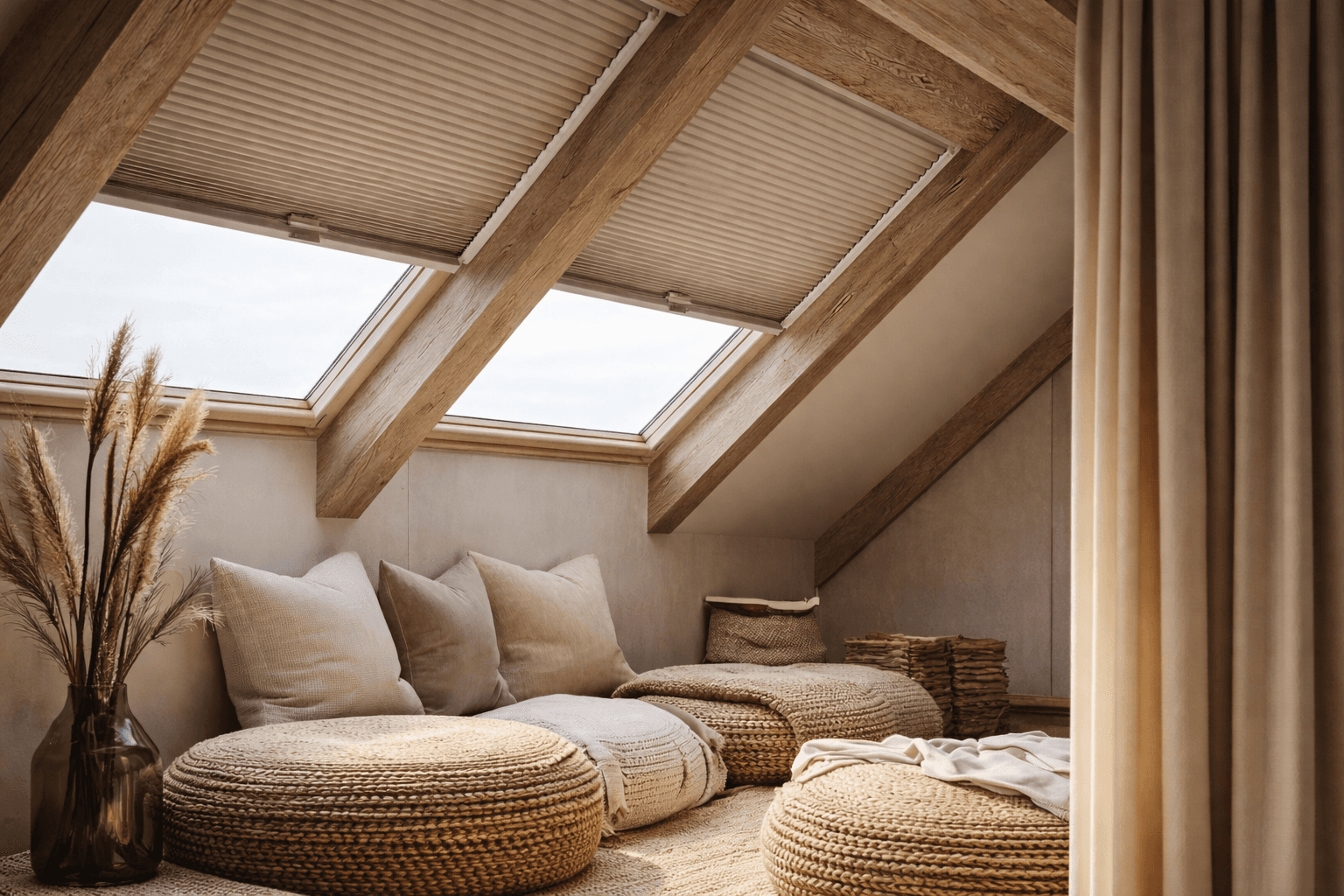 Как выбрать шторы для мансардных окон: советы и идеи для стильного интерьера