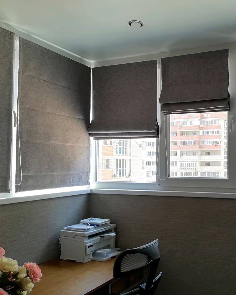 Римские шторы в современном офисе: стиль, функциональность и уют